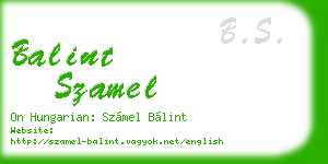 balint szamel business card